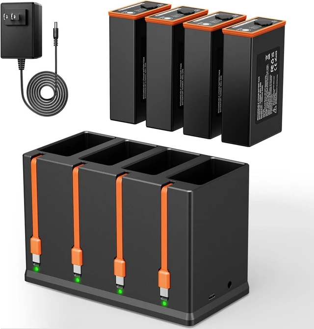 Main image of 4-Pack 5000mAh Battery Pack with Charger for Moultrie Edge Series Cameras