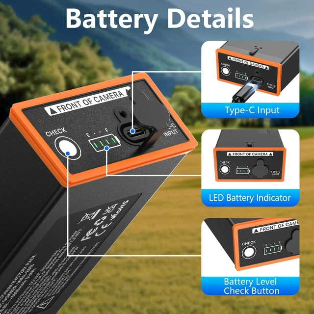 Alt view image 5 of 7 - 4-Pack 5000mAh Battery Pack with Charger for Moultrie Edge Series Cameras