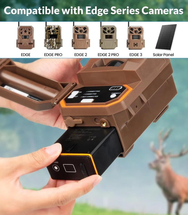 Alt view image 2 of 6 - 2-Pack 6000mAh Rechargeable Battery Pack with 20W Fast Charging for Moultrie Edge, Edge Pro, Edge 2, Edge 2 Pro & Edge 3