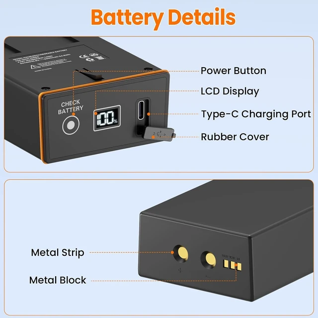 Alt view image 4 of 7 - 2-Pack 6000mAh Rechargeable Battery Pack for Moultrie Edge Trail Camera