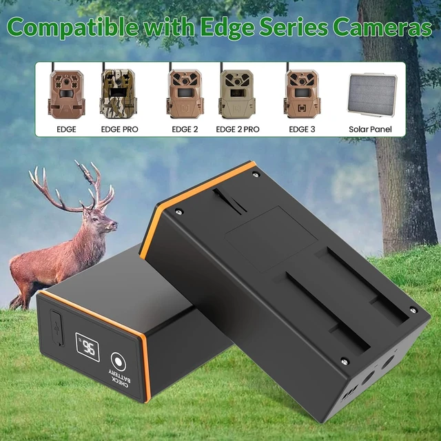 Alt view image 5 of 7 - 2-Pack 6000mAh Rechargeable Battery Pack for Moultrie Edge Trail Camera