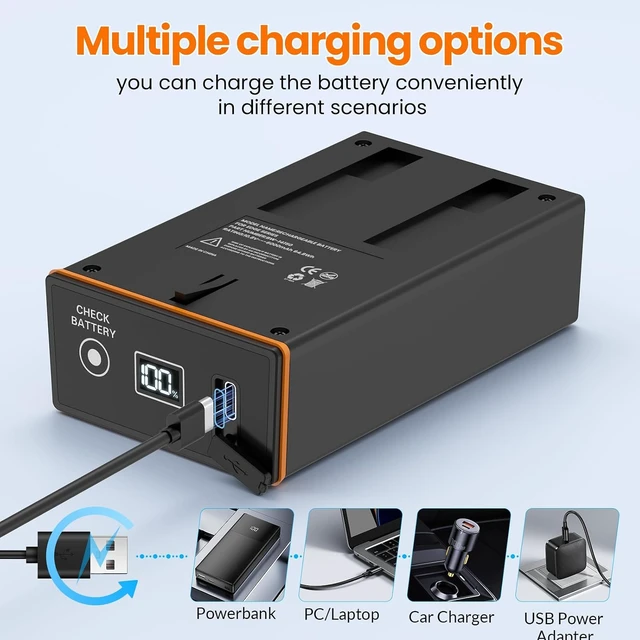 Alt view image 6 of 7 - 2-Pack 6000mAh Rechargeable Battery Pack for Moultrie Edge Trail Camera