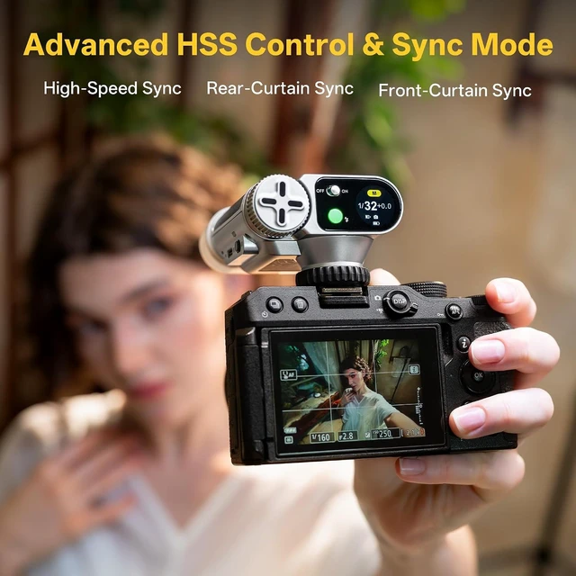 Alt view image 4 of 7 - Viltrox Vintage Z1 Pro On-Camera Flash with TTL & Manual Modes, Touchscreen & HSS Control