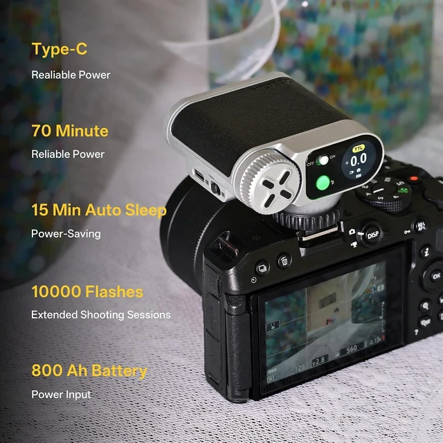 Alt view image 5 of 7 - Viltrox Vintage Z1 Pro On-Camera Flash with TTL & Manual Modes, Touchscreen & HSS Control