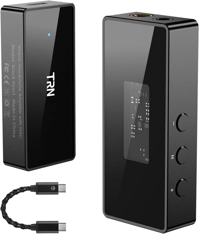 Main image of TRN Black Pearl USB-C DAC Amp with Dual CS43131, Portable Headphone Amplifier