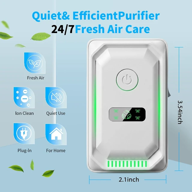 Alt view image 2 of 7 - 8-Pack Plug-In Negative Ion Air Purifier for Home