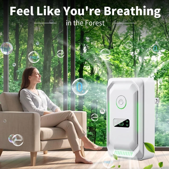 Alt view image 3 of 7 - 8-Pack Plug-In Negative Ion Air Purifier for Home
