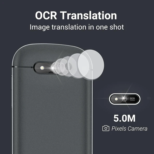 Alt view image 7 of 7 - W09 AI Language Translator, 144 Languages & Accents with Photo/Text Translate, Offline Two-Way, Grey