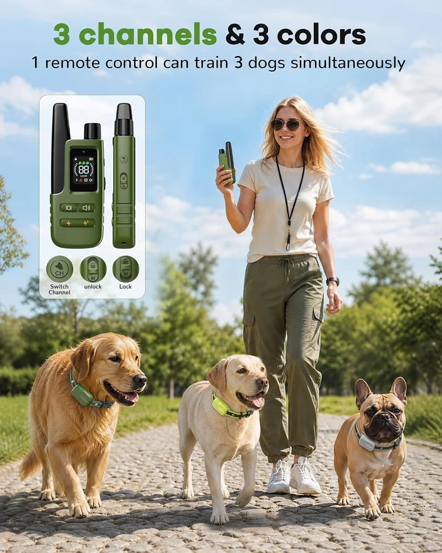 Alt view image 2 of 7 - 3-Pack Dog Shock Collar with Remote, 4500FT Range