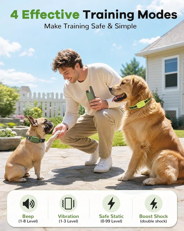 Alt view image 3 of 7 - 3-Pack Dog Shock Collar with Remote, 4500FT Range