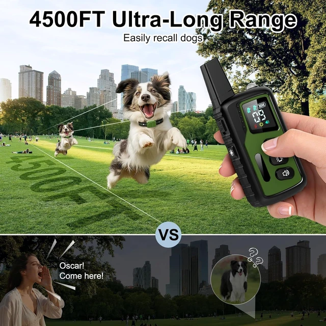 Alt view image 7 of 7 - Dog Shock Collar with Remote, 4500FT, IP68 Waterproof, 3 Modes with Safety Lock & Light