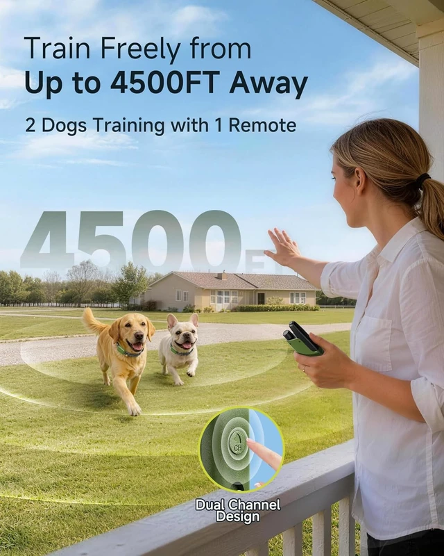 Alt view image 3 of 7 - Dog Shock Collar with Remote, 4500FT for 10-120 lb Dogs
