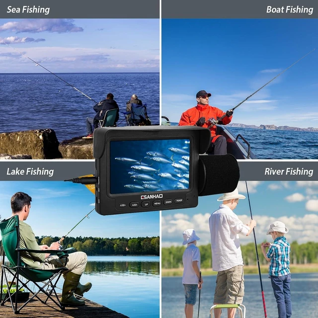 Alt view image 7 of 7 - 1200TVL Underwater Fishing Camera with IR Light, 4.3" LCD & 49ft Cable for Ice, Lake & Boat Fishing
