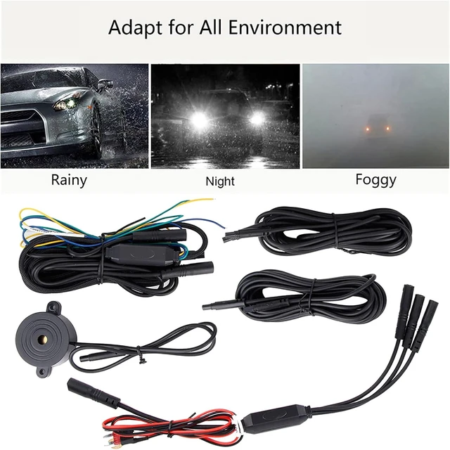 Alt view image 2 of 7 - Blind Spot Detection System, 24GHz BSD Sensor Kit with Sound & Light Alert for All Vehicles