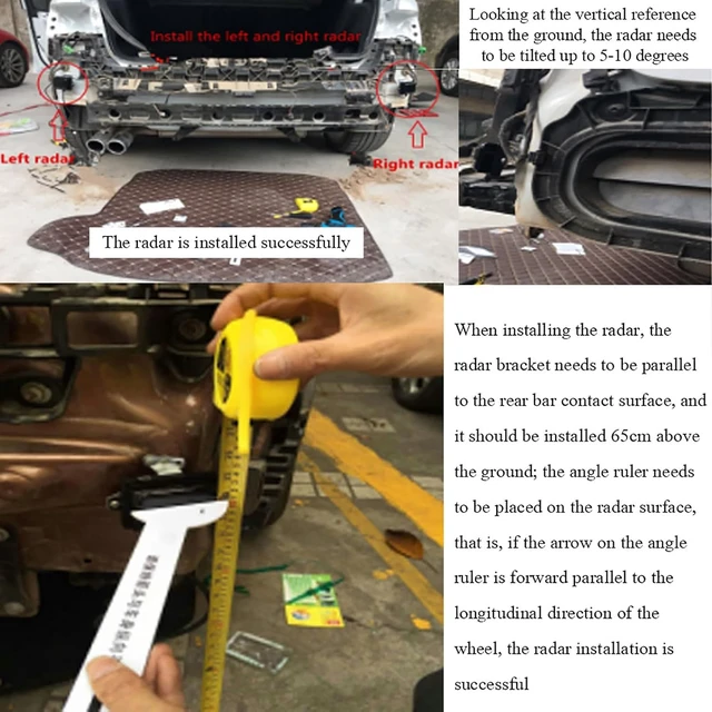 Alt view image 5 of 7 - Blind Spot Detection System, 24GHz BSD Sensor Kit with Sound & Light Alert for All Vehicles