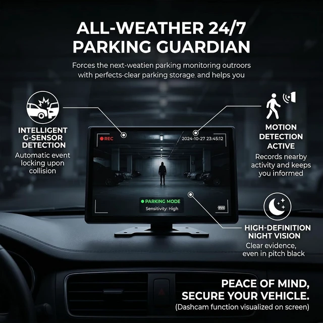 Alt view image 4 of 7 - 1080P 4-Channel Dash Cam with 9" HD Screen & 4 AHD Waterproof Cameras, BSD Blind Spot Detection for RV