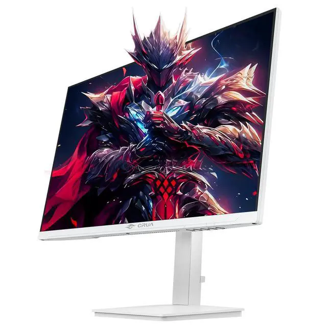 Alt view image 2 of 7 - CRUA 27 4K UHD Gaming Monitor 144Hz IPS Panel, 120% sRGB Wide Color, FreeSync, Height/Pivot/Rotate/Tilt Adjustable, Eye-Care Blue Light Filter, Built-in Speakers, HDMI & DP, VESA Mount ReadyWhite
