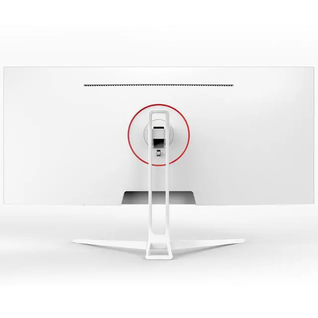 Alt view image 3 of 7 - CRUA 34'' White Gaming Monitor, 165HZ/144HZ, WQHD(3440x1440P) IPS UltraWide Screen Computer Monitors with Built-in Speakers, Supports FreeSync, 120%sRGB, HDMI 2.0 & DP 1.4, Wall Mountable Installs
