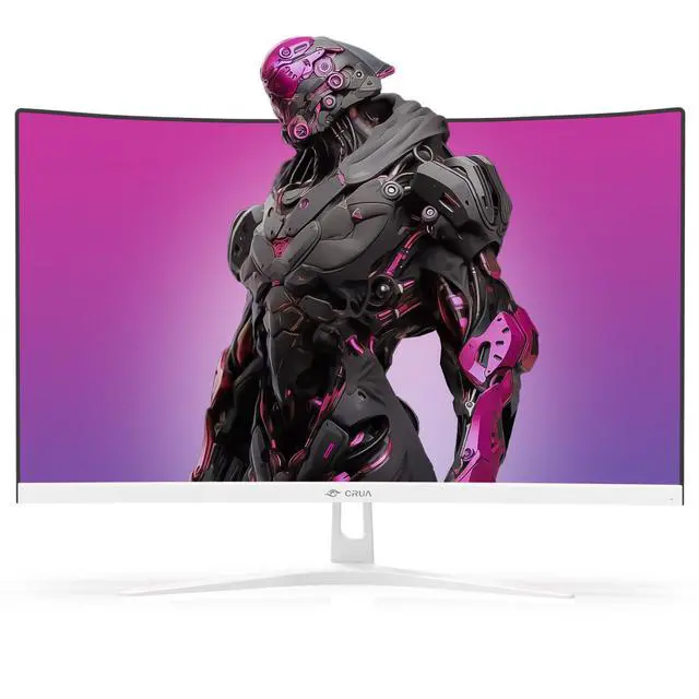 Alt view image 2 of 6 - CRUA 27 Curved FHD 165200 Hz Gaming Monitor 1800R VA Panel, 120 % sRGB, FreeSync, Blue Light Filter, Flicker-Free, Built-in Speakers, HDMI & DP, VESA Mountable