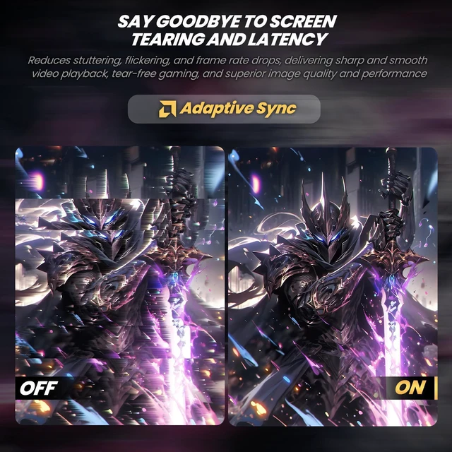 Alt view image 6 of 7 - CRUA 27" 240Hz Gaming Monitor, 2k QHD(2560 * 1440P) IPS Screen Computer Monitor, Supports AMD Freesync, 120% sRGB, Blue Light Filter, Built-in Speakers, Wall Mountable Installs(HDMI 2.0/DP 1.4)-White