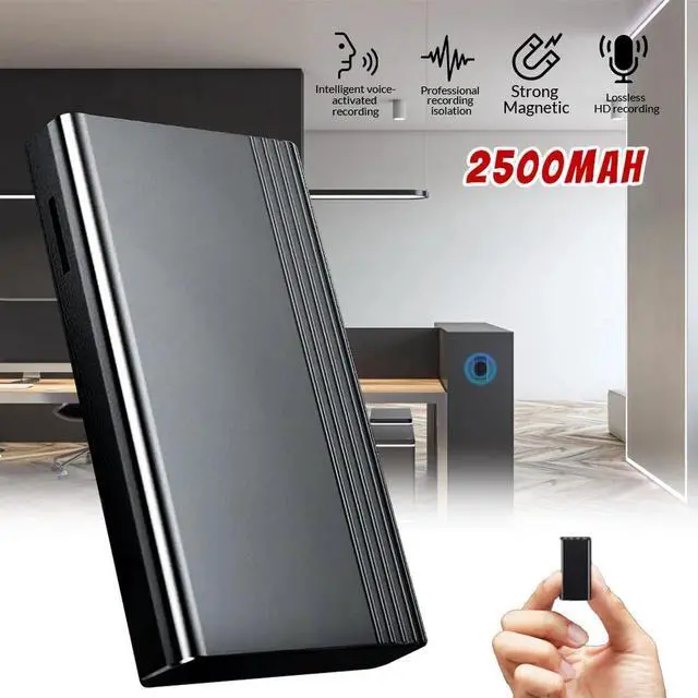Main image of 500 Hrs Mini Spy Voice Activated Recorder Digital Audio Magnetic MP3 Player 128G