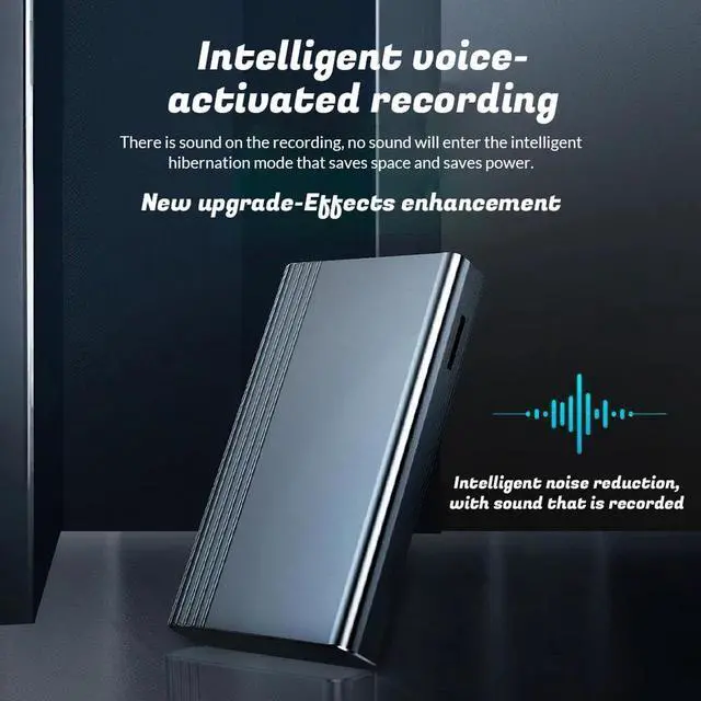 Alt view image 4 of 7 - 500 Hrs Mini Spy Voice Activated Recorder Digital Audio Magnetic MP3 Player 128G