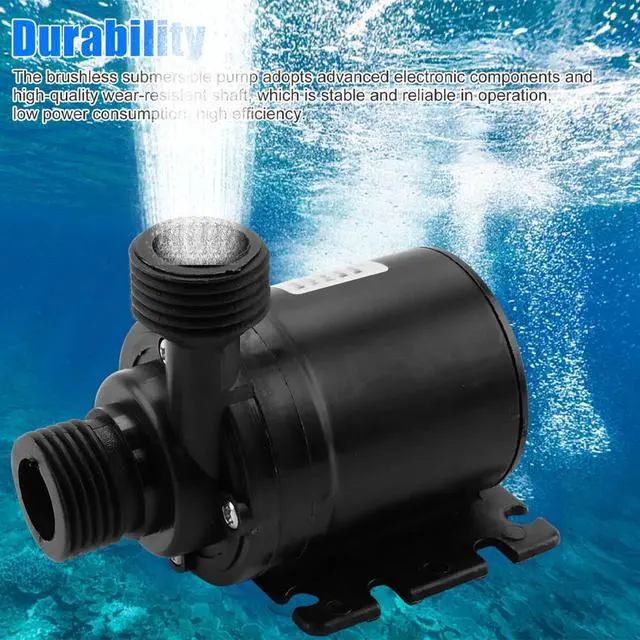 Alt view image 3 of 7 - Mini Water Pump Quiet 12V 800L/H USB Brushless Motor Submersible Pool Water Pump