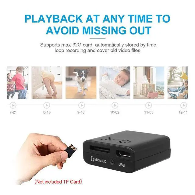 Alt view image 5 of 7 - 1080 HD Mini Camera Night Vision Motion Detection Home Security Surveillance Cam