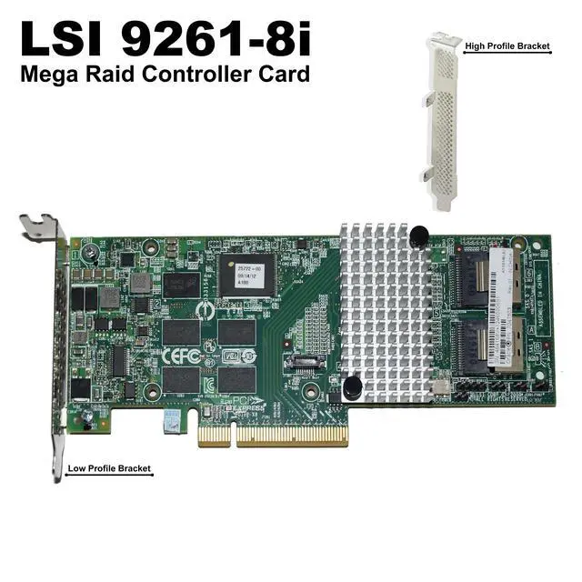 Main image of LSI MegaRAID 8-Port 6Gb/s SATA SAS PCIe 2.0 x8 RAID Controller Card 9261-8i