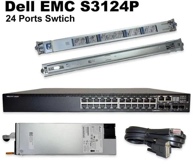 Main image of Dell Networking S3124P Switch-24 Ports Managed | Network Switch F8NYC 463-7670