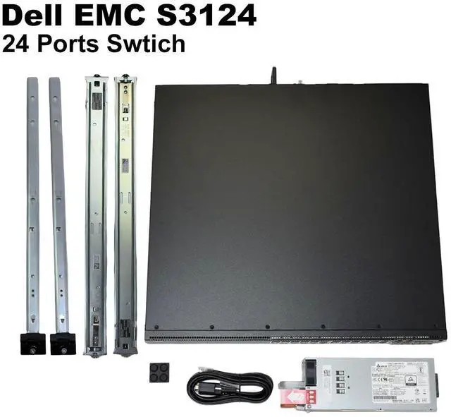 Main image of Dell EMC Networking S3124 24 GbE RJ45 2x 10GBe Switch with Rail Kit MTX2F