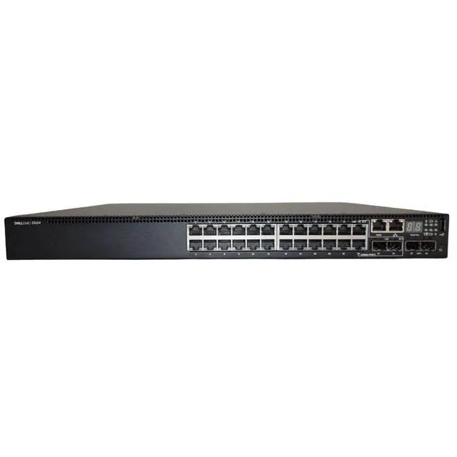 Alt view image 2 of 7 - Dell EMC Networking S3124 24 GbE RJ45 2x 10GBe Switch with Rail Kit MTX2F
