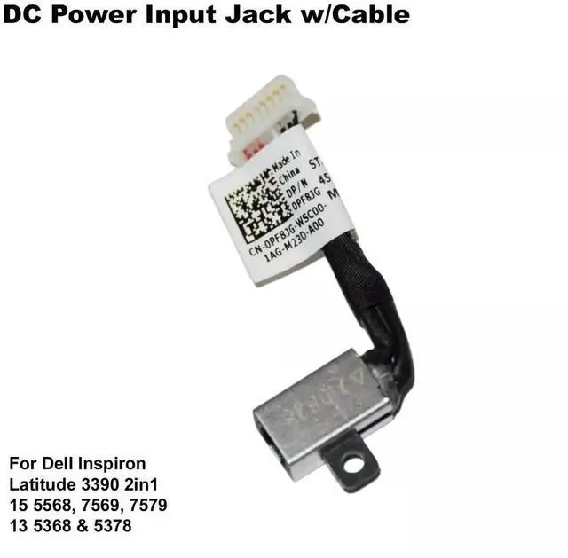 Main image of Dell Inspiron Latitude 3390 2in1 DC Power Input Jack w/Cable PF8JG