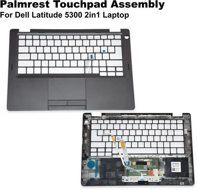 Alt view image 2 of 6 - Dell Latitude 5300 2-in-1 Palmrest Touchpad Assembly Black 86YTV P0TRH X0Y0P