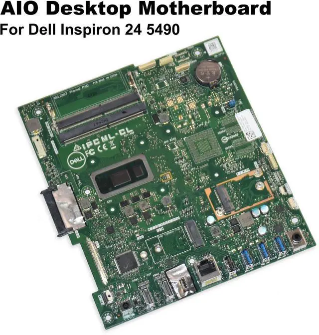 Alt view image 2 of 6 - Dell Inspiron 24 5490 Intel Core i5-10210U AIO Desktop Motherboard NYCKR