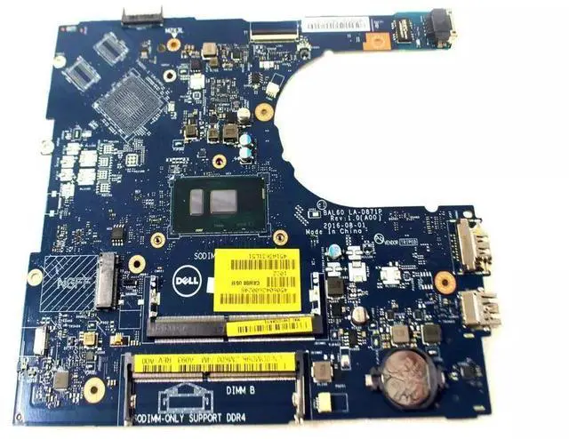 Alt view image 3 of 5 - Dell Inspiron 15 5566 LA-D871P Motherboard Core i3-7100U 2.4GHz Intel Graphics DMD9K