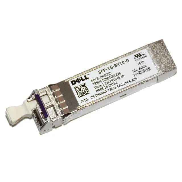 Alt view image 3 of 6 - Dell SFP-1G-BX10-D SFP 1G BiDi 1310/1490nm 10km SMF LC Fiber Transceiver H4DHD