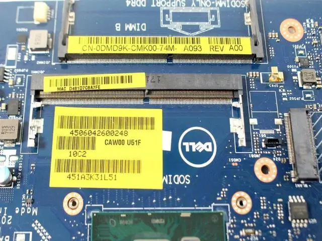 Alt view image 5 of 5 - Dell Inspiron 15 5566 LA-D871P Motherboard Core i3-7100U 2.4GHz Intel Graphics DMD9K