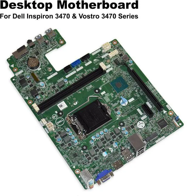 Alt view image 2 of 7 - Dell Inspiron Vostro 3470 Desktop Motherboard H370 Chipset Socket LGA1151 17530-1 D02VH