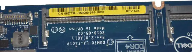 Alt view image 7 of 7 - Dell Latitude 5490 Motherboard i5-7300U 2.6GHz Dual-Core LA-F401P JXFX4 8DT9H