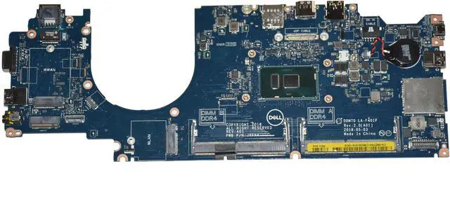 Alt view image 6 of 7 - Dell Latitude 5490 Motherboard i5-7300U 2.6GHz Dual-Core LA-F401P JXFX4 8DT9H