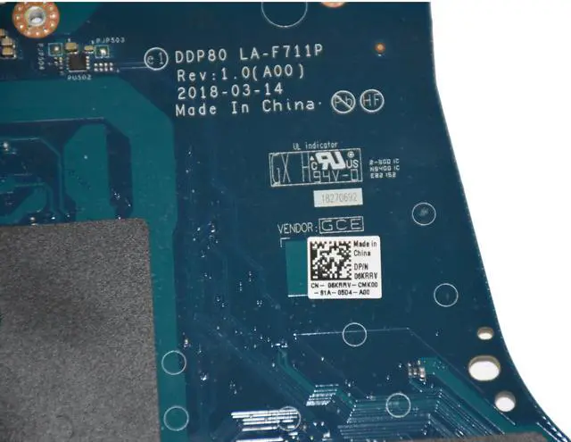 Alt view image 7 of 14 - Dell Latitude 5591 Intel Core i7-8850H 2.6GHz Hexa Core Laptop Motherboard 6KRRV - OEM