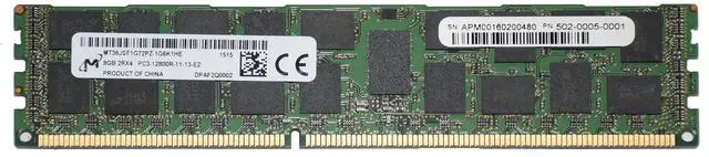 Alt view image 3 of 4 - Dell EMC MT36JSF1G72PZ-1G6K1HE 8GB DDR3-1600 Server Memory Module 502-0005-0001