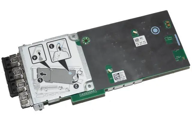 Alt view image 3 of 6 - Dell Compellent SC5020 & SC7020 Quad Port 10GB SFP+ Mezzanine Card KCVN9