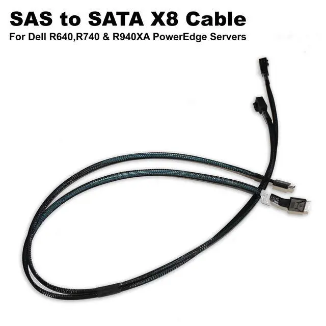 Alt view image 2 of 6 - Dell R640, R740 & R940XA PowerEdge Server SAS to SATA x8 Cable W46M3