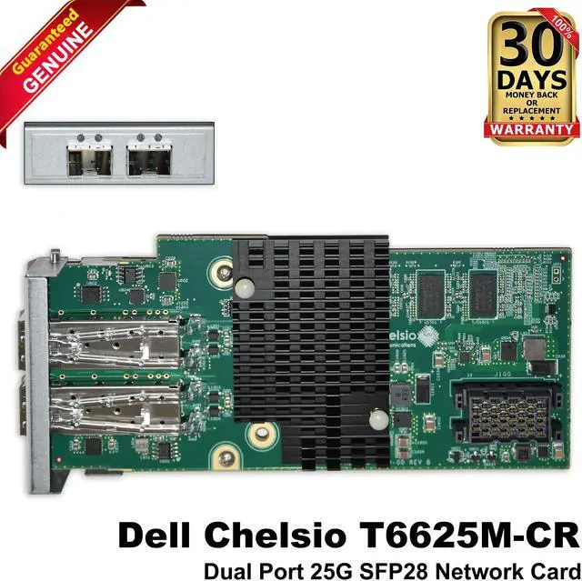 Main image of Dell Chelsio T6625M-CR Dual Port 25G SFP28 Network Card C9GKH