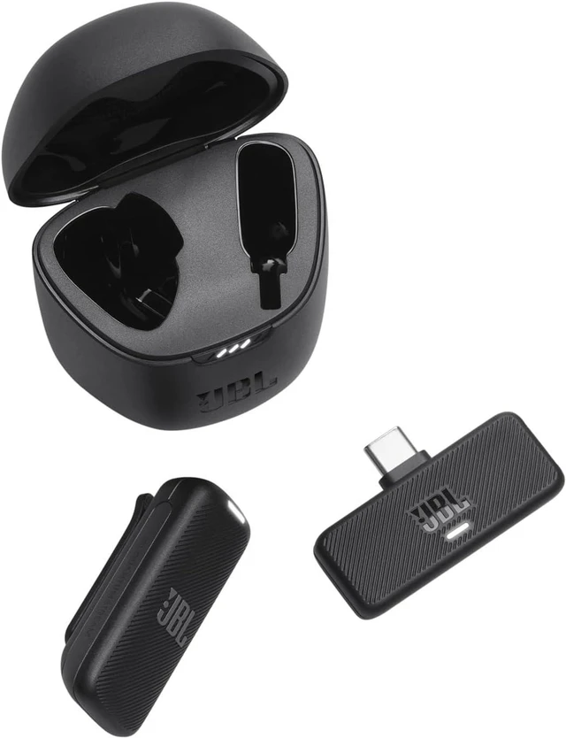 Alt view image 2 of 7 - JBL Quantum Stream Wireless USB-C Microphone Portable 2.4 GHz Clip-On Mic With Charging Case
