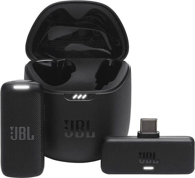 Main image of JBL Quantum Stream Wireless USB-C Microphone Portable 2.4 GHz Clip-On Mic With Charging Case