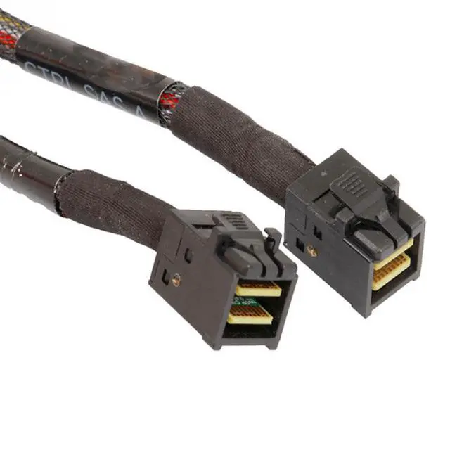 Alt view image 6 of 7 - Dell PowerEdge R730xd 24 Bay Dual Mini SAS A1 B1 RAID Cable 8T05V