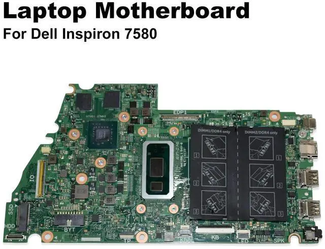 Main image of Dell Inspiron 7580 Intel Core i7-8565U CPU 2GB DDR4 Laptop Motherboard 5GC1K